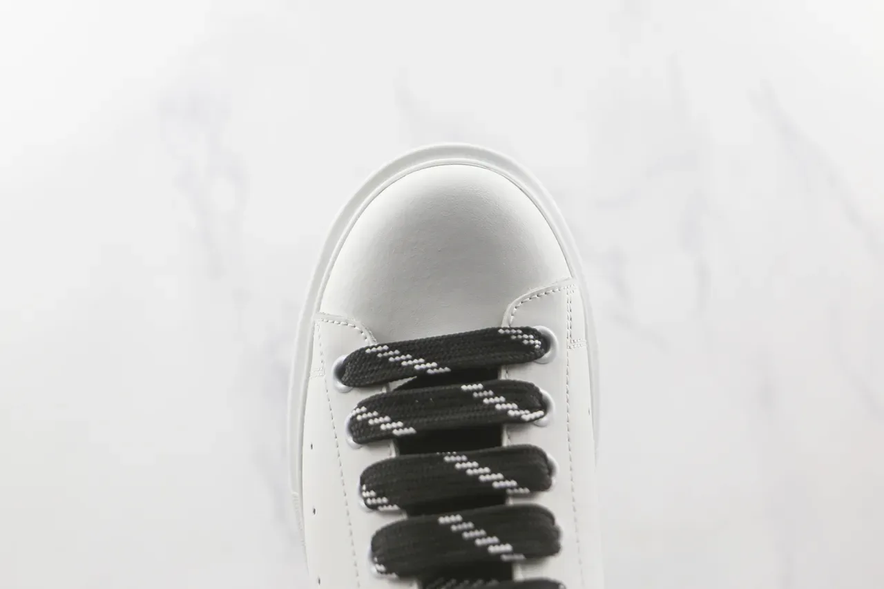 Alexander McQueen Oversized Sneaker White Black Lifestyle Sneakers 6