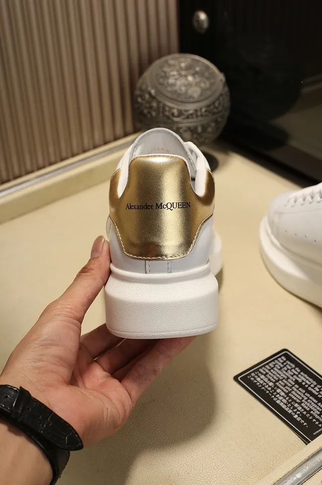 Alexander McQueen Oversized Sneaker White Gold Skull Lifestyle Sneakers 2