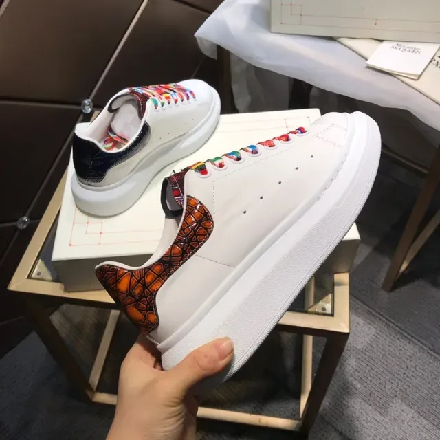 Alexander McQueen Oversized Sneaker White Multicolor Flag Lace Lifestyle Sneakers 5
