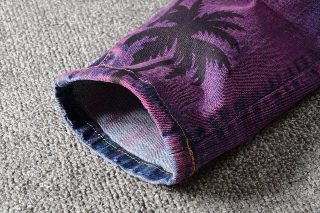 Amiri धोया हुआ ओम्ब्र खजूर का पेड़ स्लिम फिट जींस 3