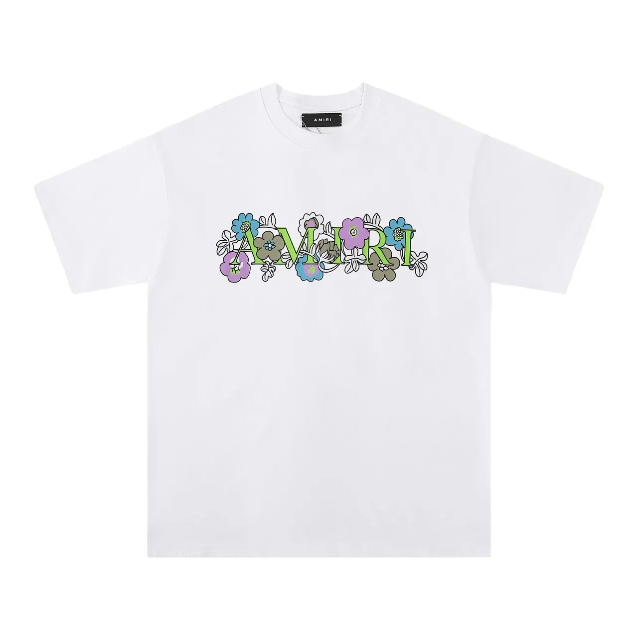 Camiseta gráfica Amiri com logo floral 3