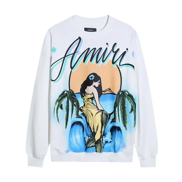 Amiri Pull à col rond avec imprimé graphique 2