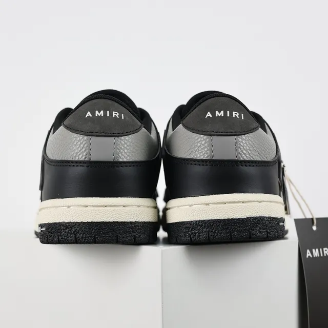 Amiri MA Court Black Gray Off-White أحذية رياضية أسلوب حياة 8