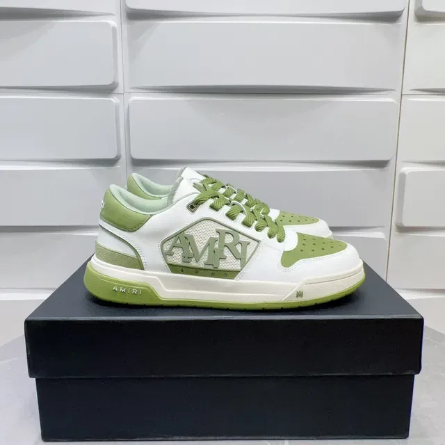 Amiri MA Court Tênis Lifestyle Branco e Verde Claro 2