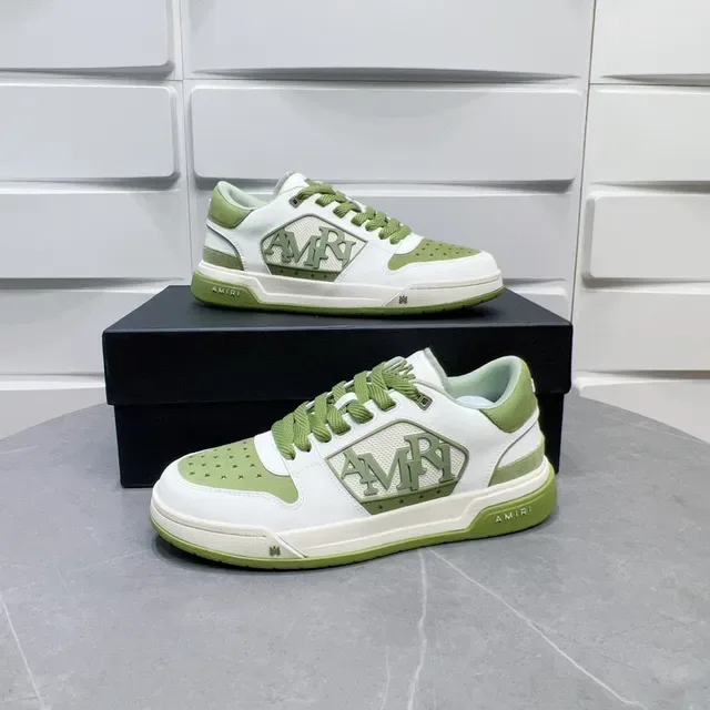 Amiri MA Court Tênis Lifestyle Branco e Verde Claro 3