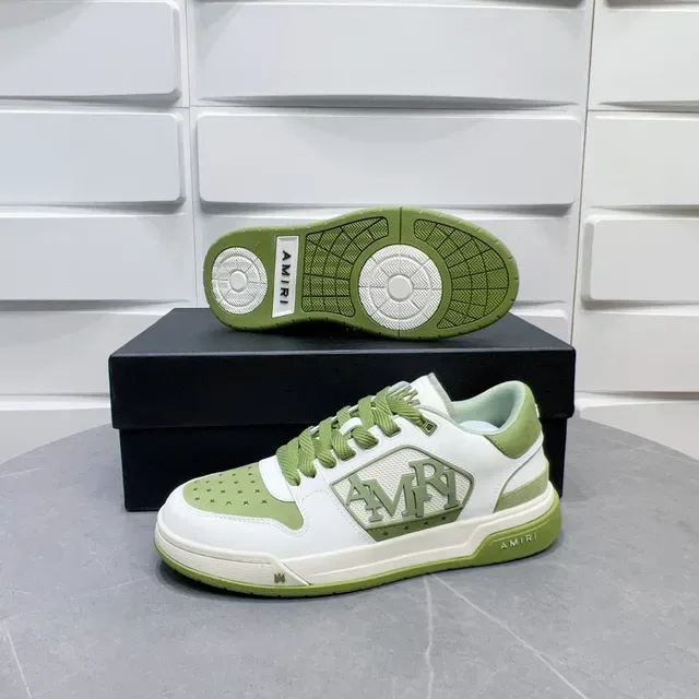 Amiri MA Court Tênis Lifestyle Branco e Verde Claro 4