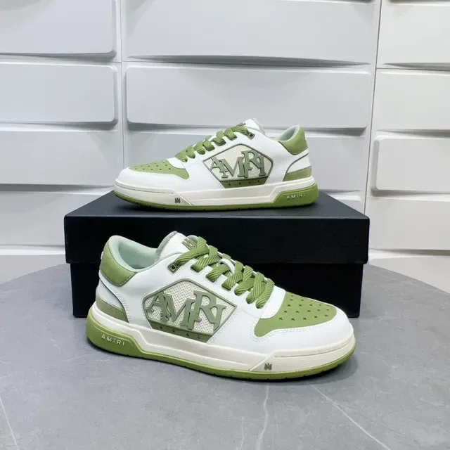 Amiri MA Court Tênis Lifestyle Branco e Verde Claro 5