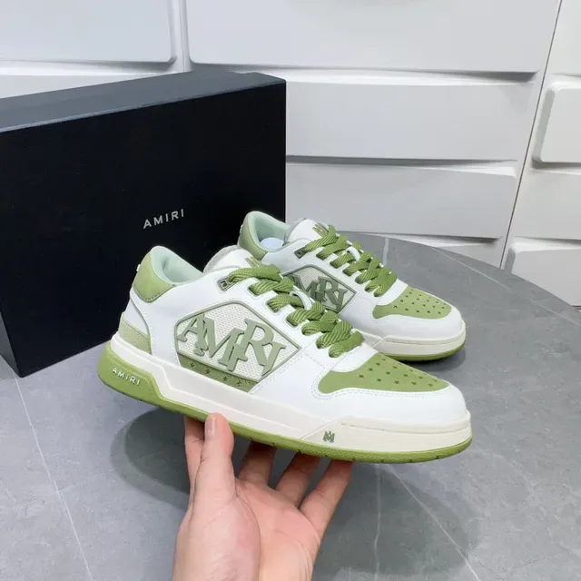 Amiri MA Court Tênis Lifestyle Branco e Verde Claro 7