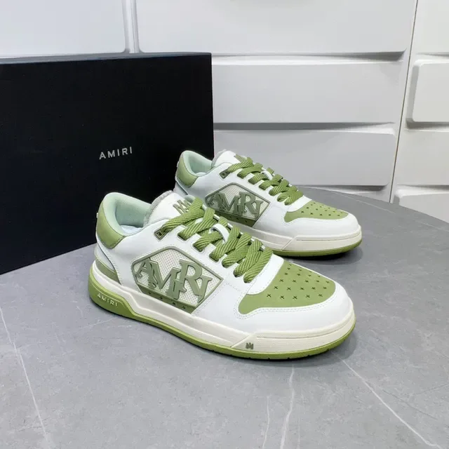 Amiri MA Court Tênis Lifestyle Branco e Verde Claro 8