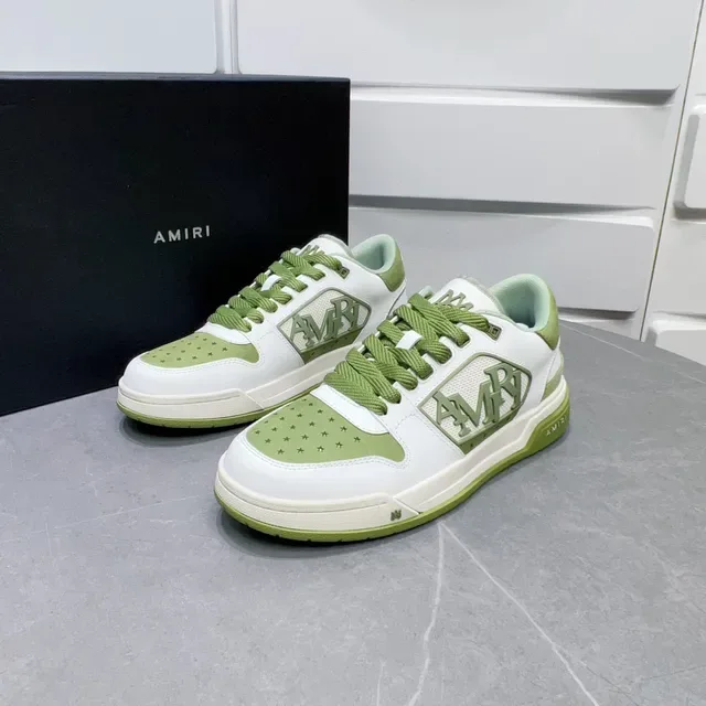 Amiri MA Court Tênis Lifestyle Branco e Verde Claro 9