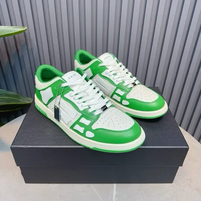 Amiri Skel Top Green and White Lifestyle Sneakers 2