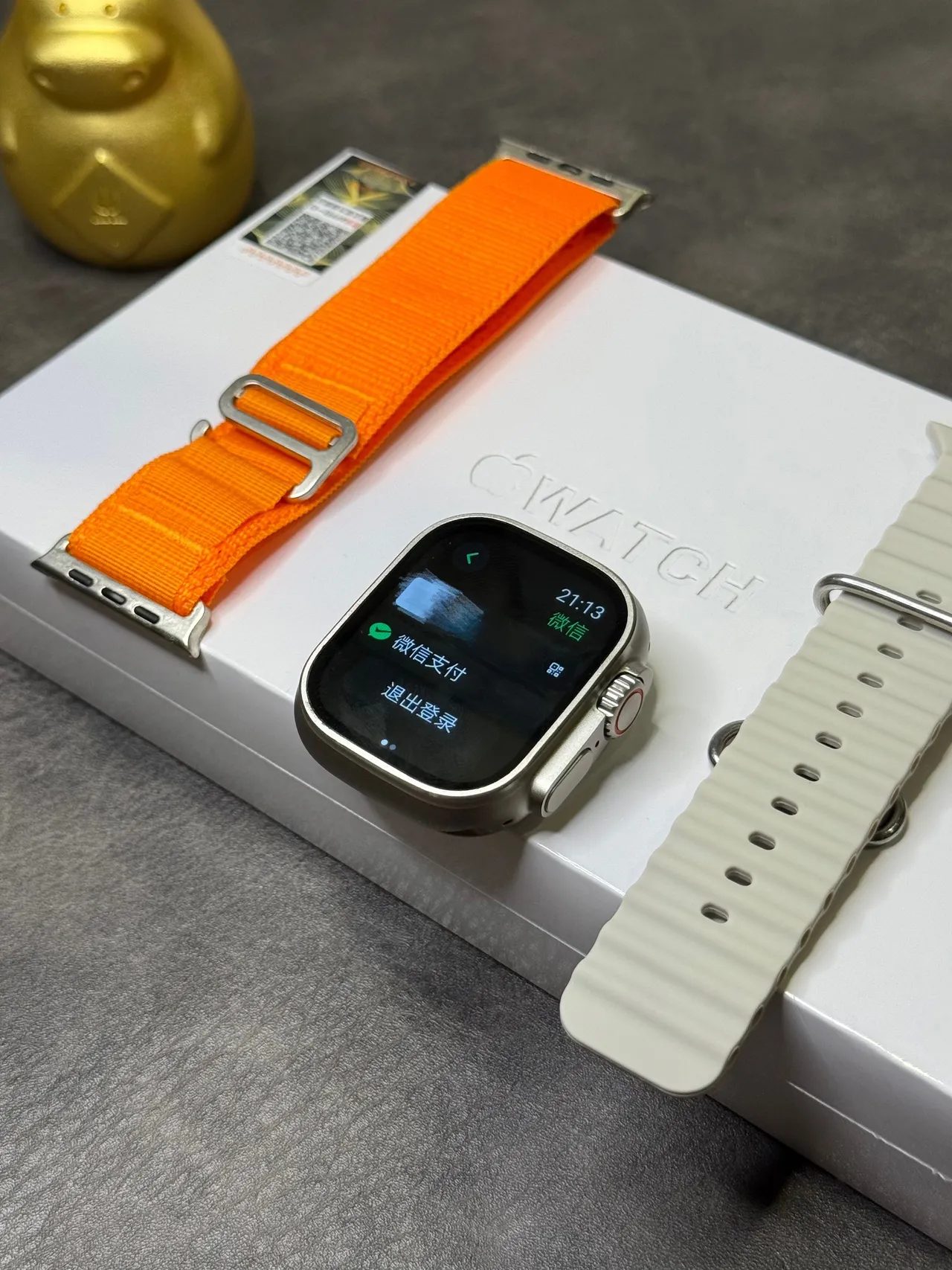 Apple Watch Ultra কমলা বোনা ব্যান্ড খেলার ঘড়ি 2
