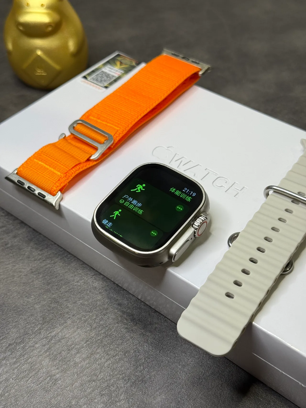 Apple Watch Ultra কমলা বোনা ব্যান্ড খেলার ঘড়ি 11
