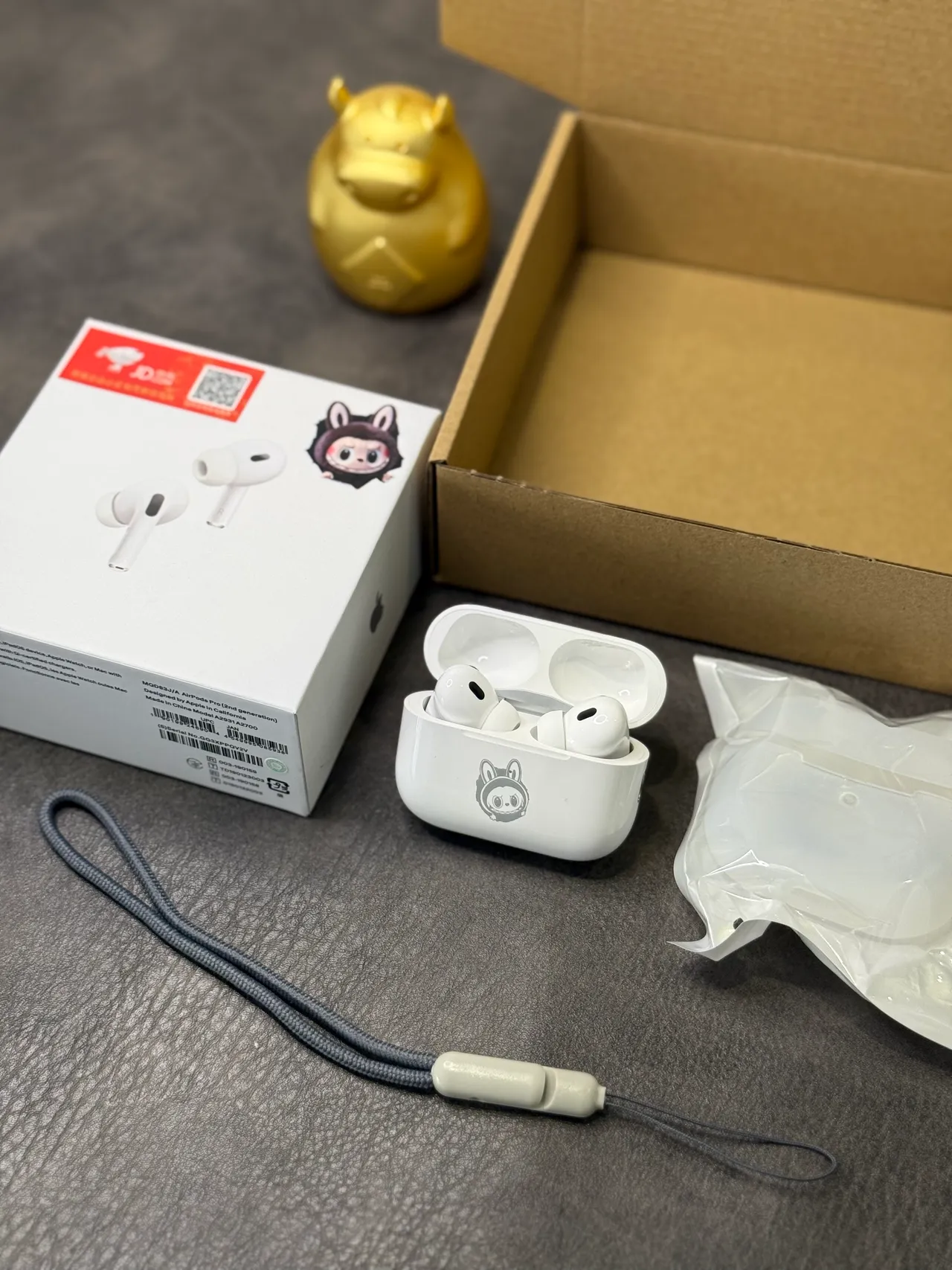 Apple Blanc et Gris Style Tige Open-Fit TWS Écouteurs 5