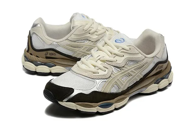 ASICS বেইজ কালো লেয়ার্ড সিন্থেটিক ওভারলে মেশ আপার রানিং জুতা 2
