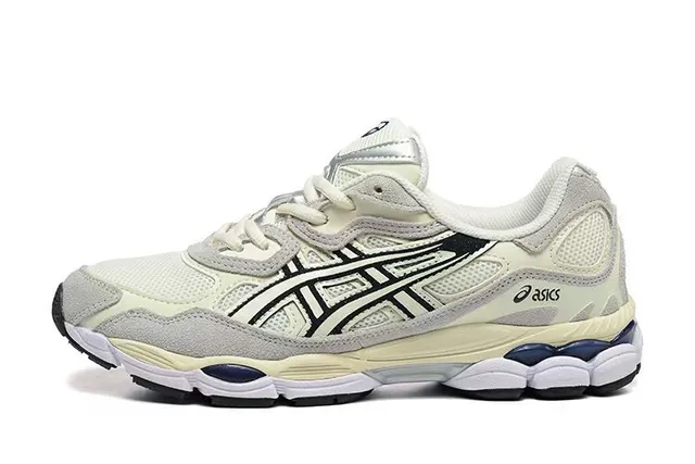 ASICS بيج ونافي ريترو رنينغ سيليويت شبكة وصناعي تراكب بناء أسلوب حياة سنيكرز 2