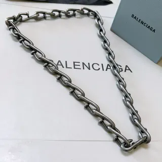 Collar Balenciaga Cadena Gunmetal Enlace Industrial