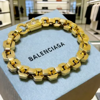 Balenciaga Pulseira Corrente Curb Dourada