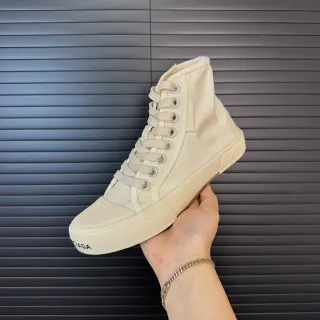Balenciaga Defender भूरा ऊंचा टॉप कैनवास लाइफस्टाइल स्नीकर्स