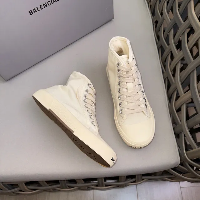 Balenciaga Defender Beige High-Top Lona Lifestyle Zapatillas 4