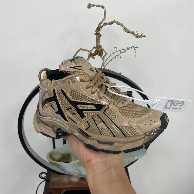 Balenciaga Runner Beige and Black Chunky Sneakers 5