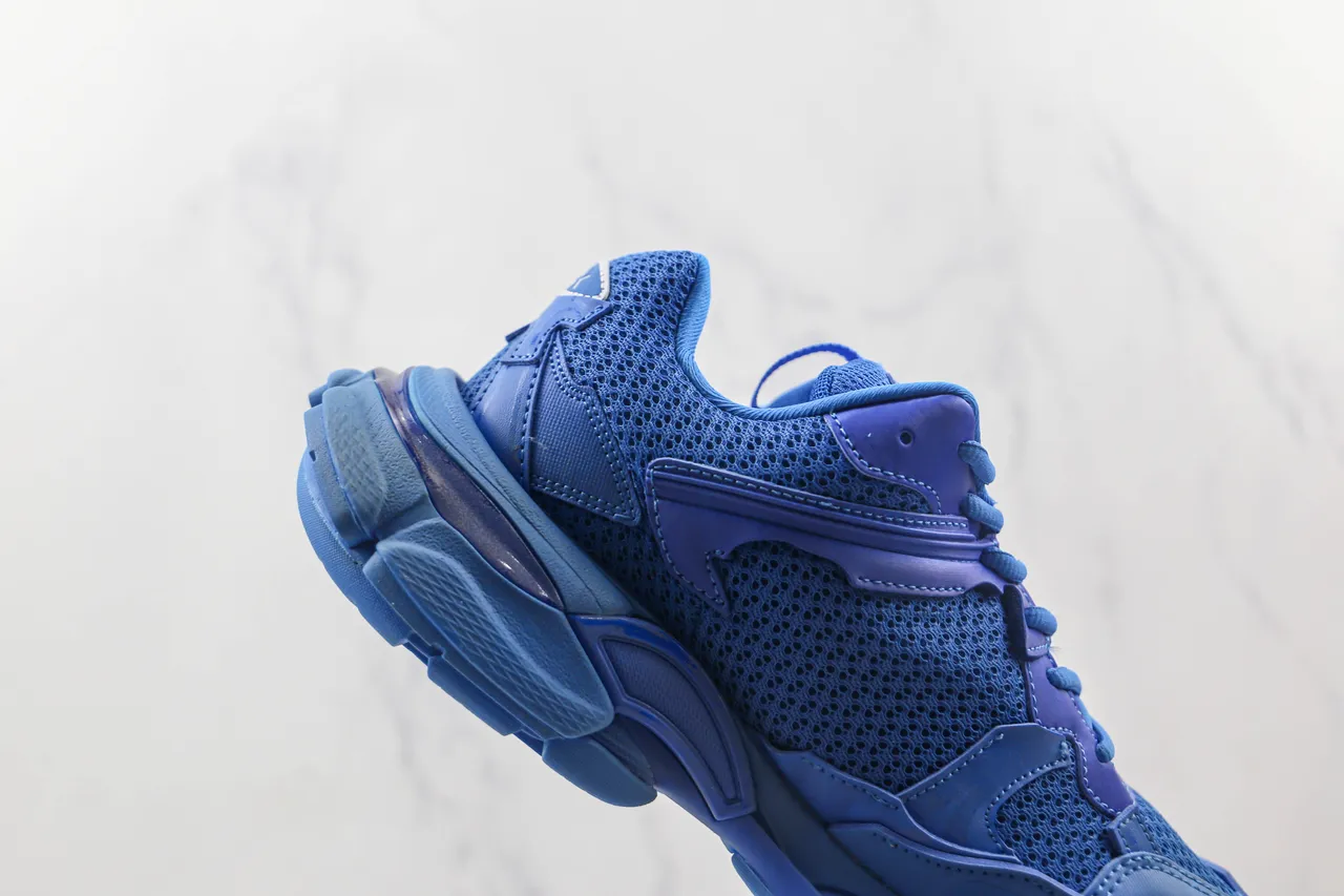 Balenciaga Runner Monochromatique Bleu Chaussures Chunky 5