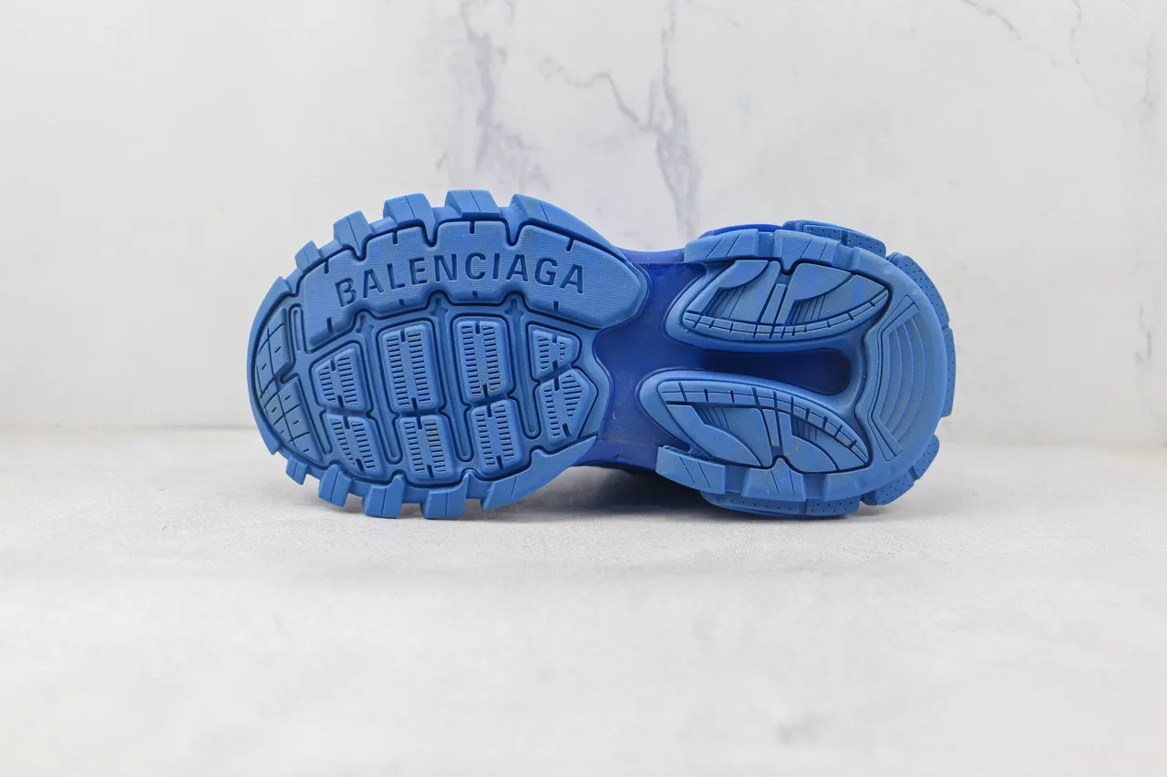 Balenciaga Runner Monochromatique Bleu Chaussures Chunky 8