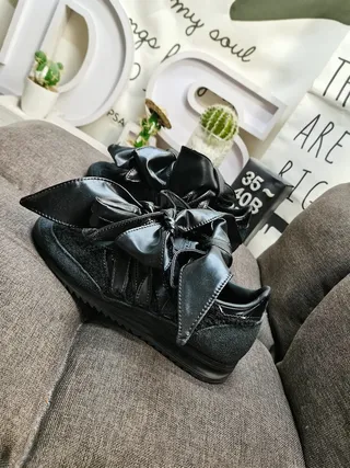 Balenciaga Speed Trainer 黑色超大蝴蝶结厚底运动鞋 7