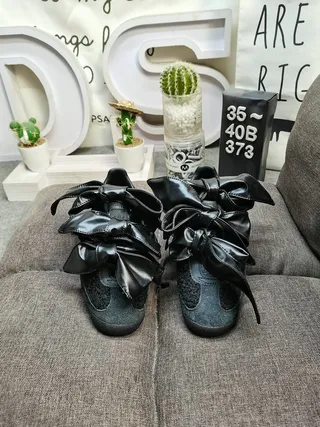 Balenciaga Speed Trainer 黑色超大蝴蝶结厚底运动鞋 10
