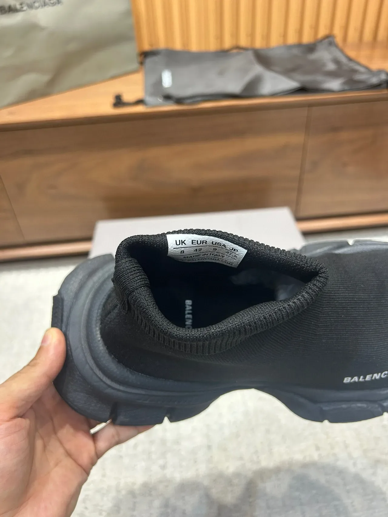 Balenciaga Speed Trainer Tênis Chunky Pretos Sock-Fit 2