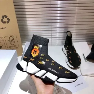 Balenciaga Speed Trainer কালো সাদা সক-ফিট নিট আপার স্কাল্পটেড মাল্টি-লেয়ারড সোল লাইফস্টাইল স্নিকার্স