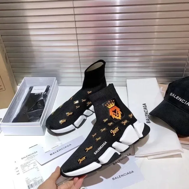Balenciaga Speed Trainer কালো সাদা সক-ফিট নিট আপার স্কাল্পটেড মাল্টি-লেয়ারড সোল লাইফস্টাইল স্নিকার্স 5