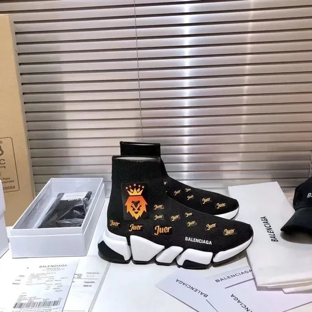 Balenciaga Speed Trainer কালো সাদা সক-ফিট নিট আপার স্কাল্পটেড মাল্টি-লেয়ারড সোল লাইফস্টাইল স্নিকার্স 6