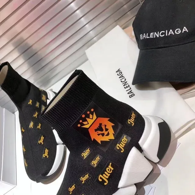 Balenciaga Speed Trainer কালো সাদা সক-ফিট নিট আপার স্কাল্পটেড মাল্টি-লেয়ারড সোল লাইফস্টাইল স্নিকার্স 7