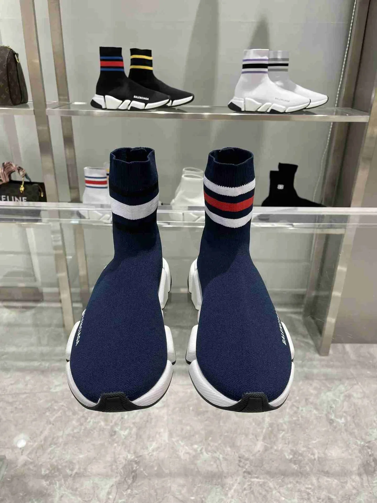 Balenciaga Speed Trainer Navy Sock-Fit zapatillas lifestyle 2