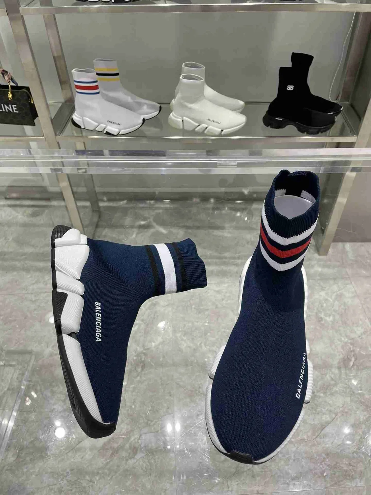 Balenciaga Speed Trainer Navy Sock-Fit zapatillas lifestyle 10