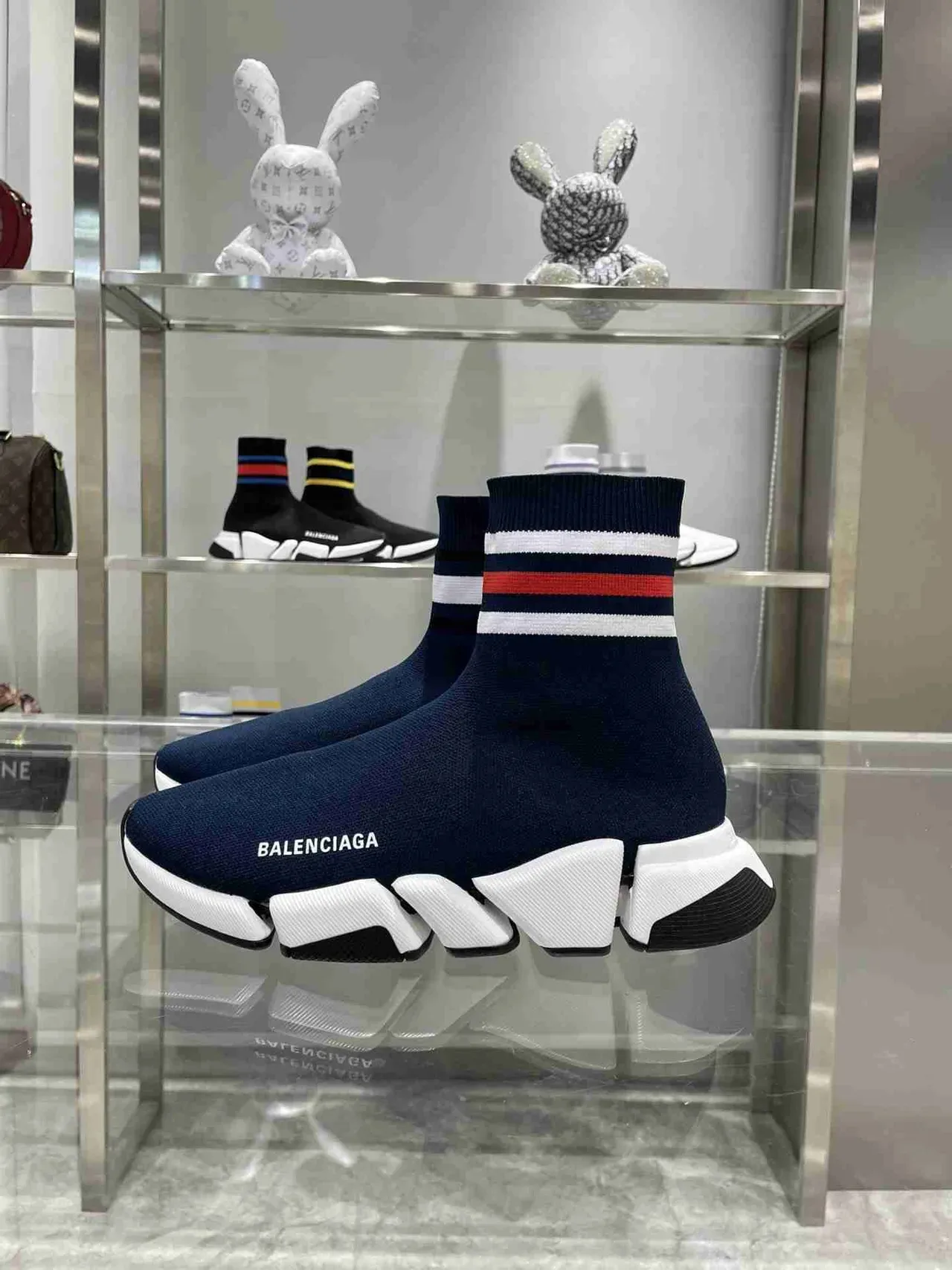 Balenciaga Speed Trainer Navy Sock-Fit zapatillas lifestyle 6