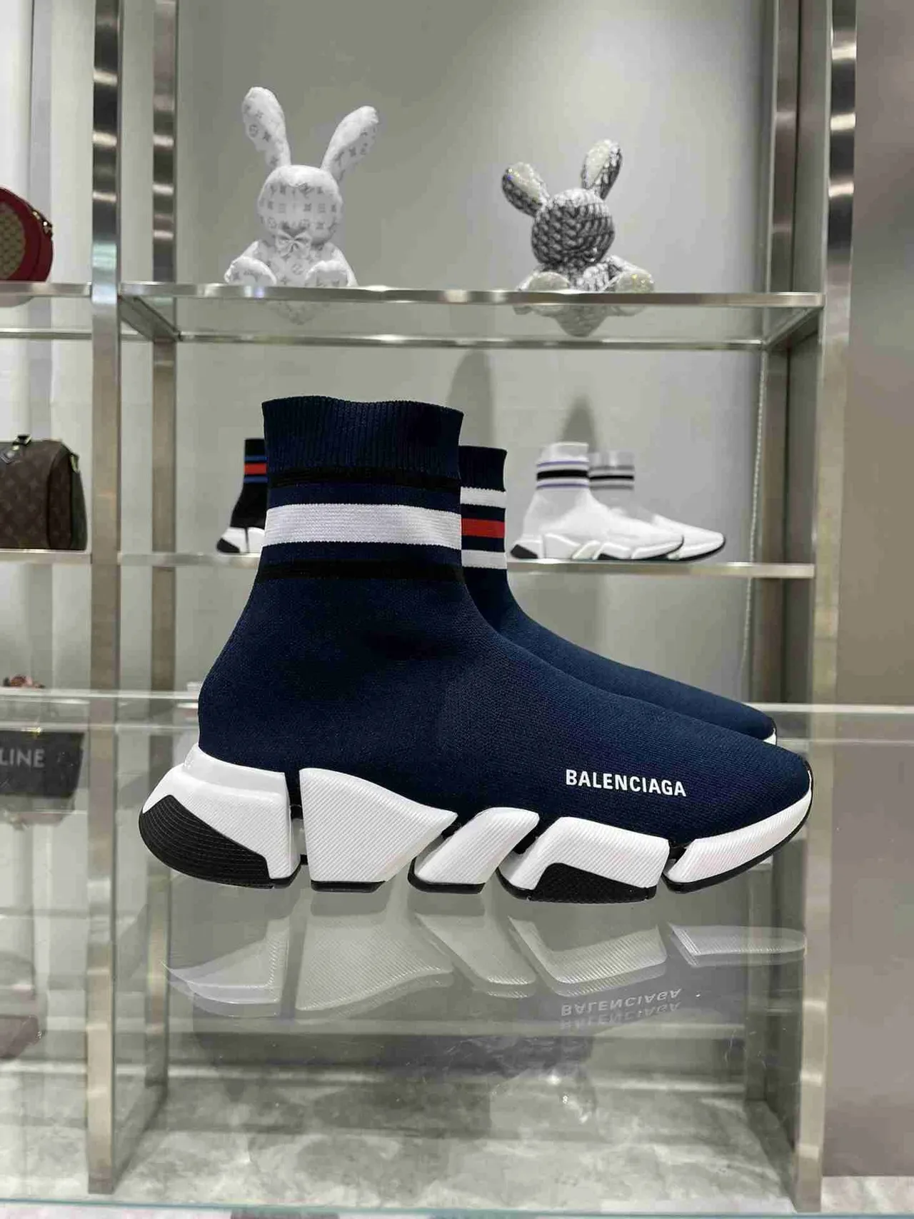 Balenciaga Speed Trainer Navy Sock-Fit zapatillas lifestyle 8
