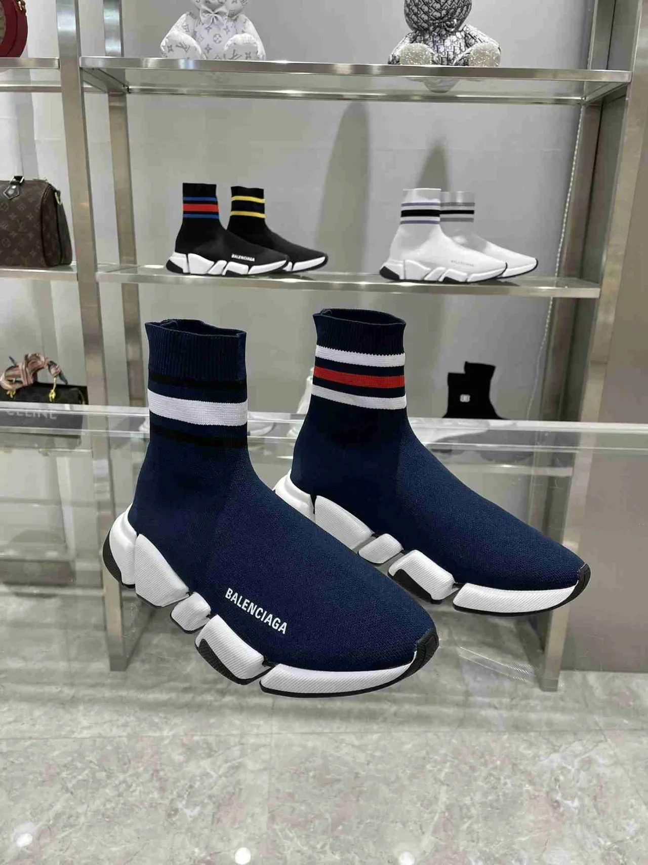Balenciaga Speed Trainer Navy Sock-Fit zapatillas lifestyle 9