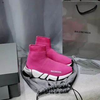 Balenciaga Speed Trainer 粉色针织生活方式运动鞋