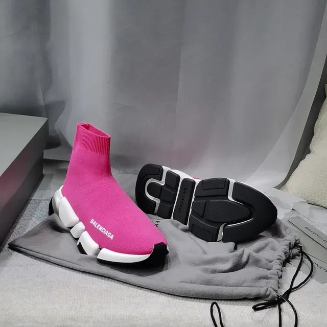 Balenciaga Speed Trainer গোলাপি নিট লাইফস্টাইল স্নিকার 5