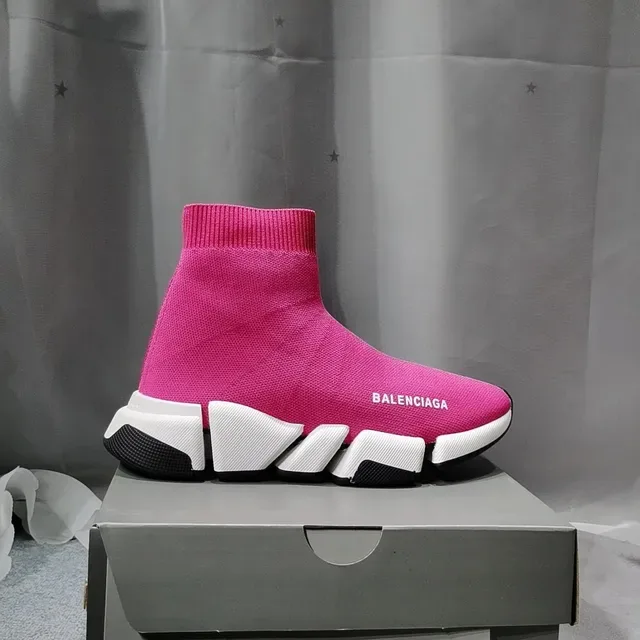 Balenciaga Speed Trainer গোলাপি নিট লাইফস্টাইল স্নিকার 7