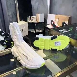 Balenciaga Speed Trainer White and Neon Yellow Lifestyle Sneakers