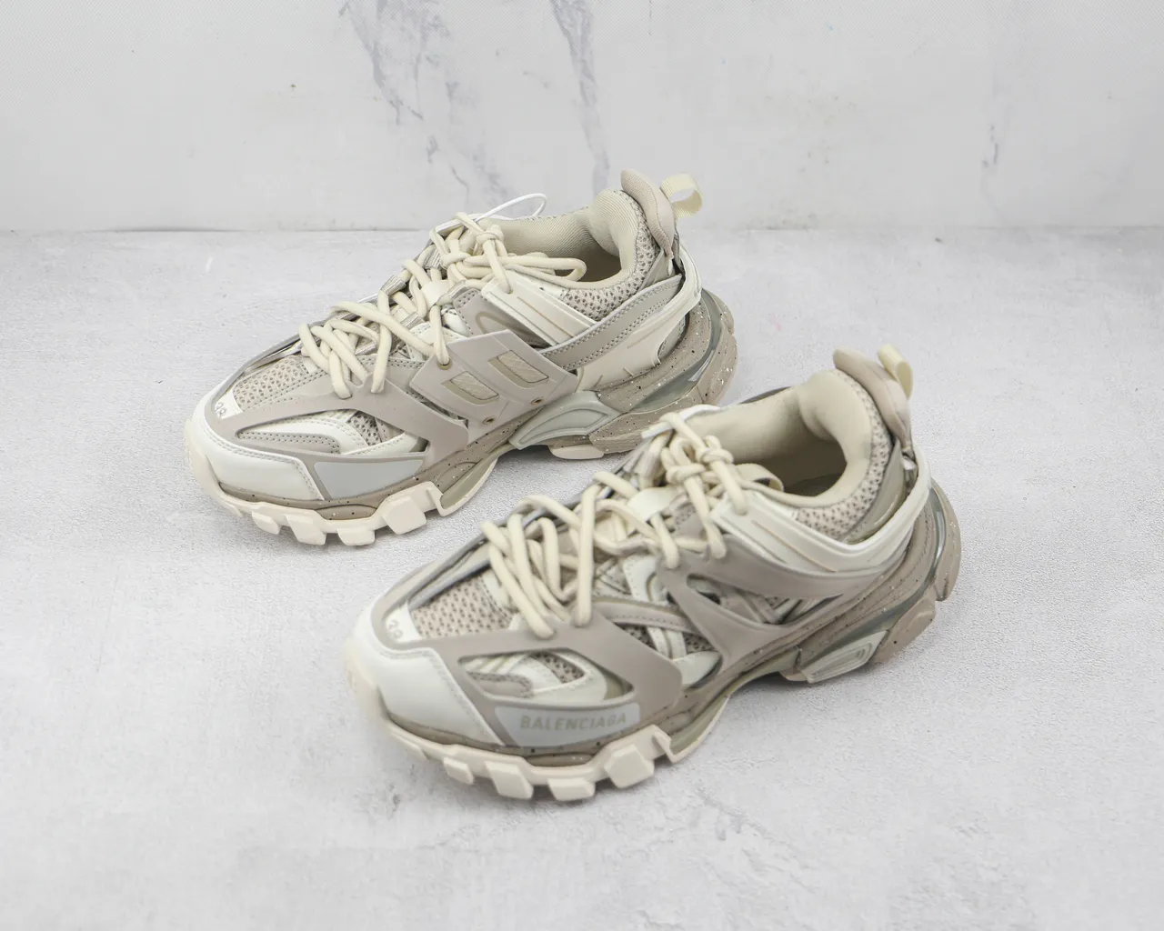 Balenciaga Track Trainer Beige Off-White Chunky Sneakers 4