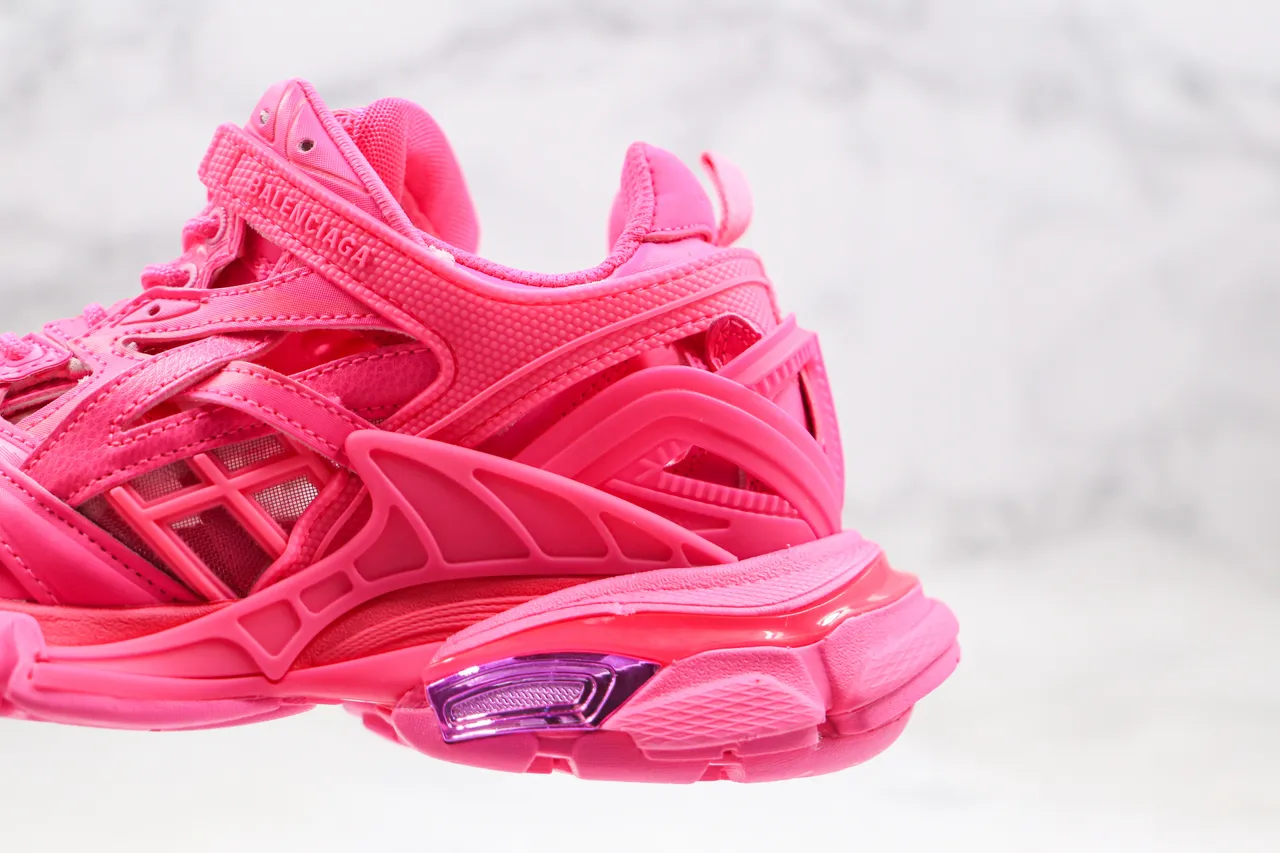 Balenciaga Track Trainer Vibrant Pink Chunky Sneakers 6