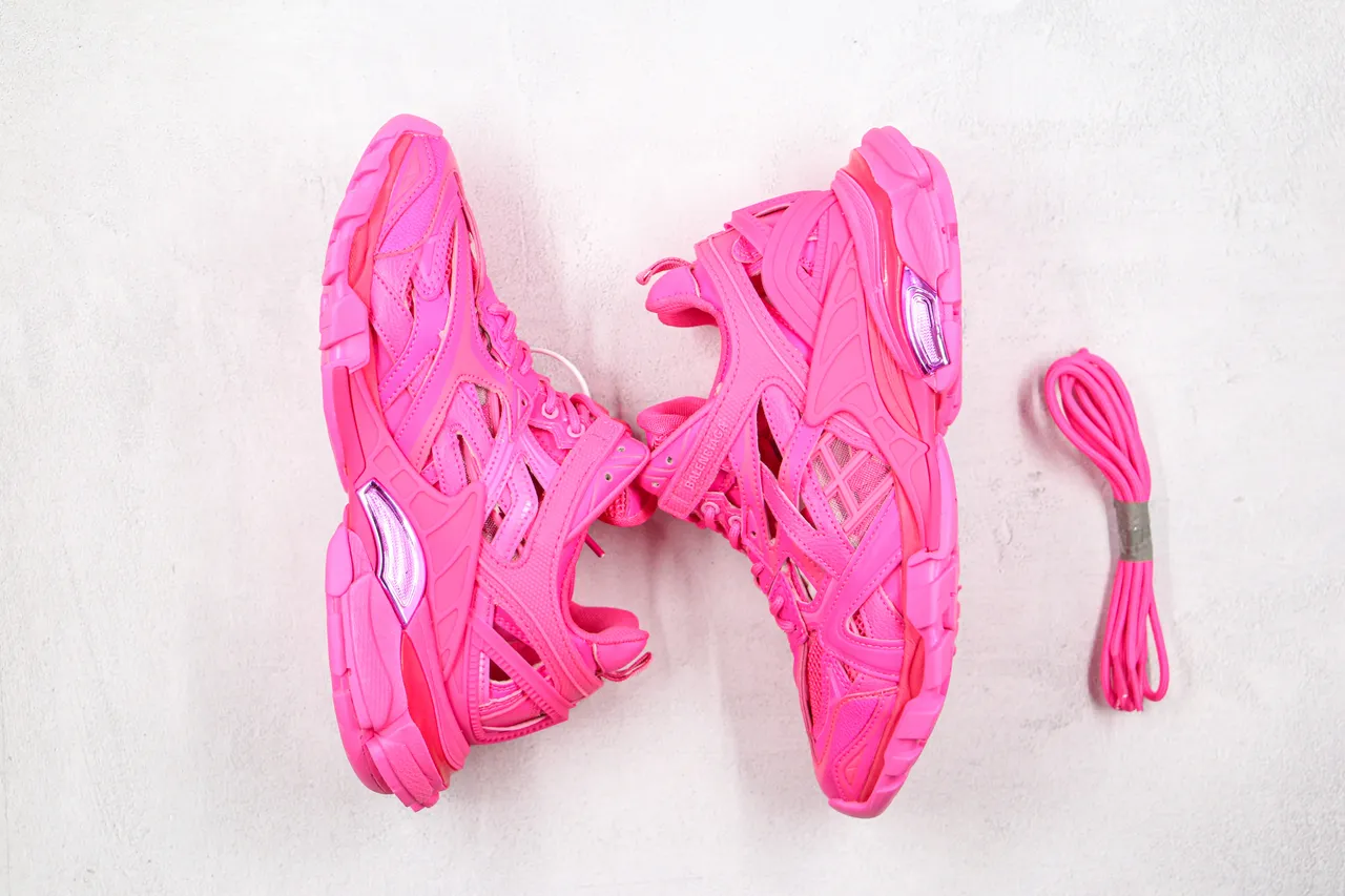 Balenciaga Track Trainer Vibrant Pink Chunky Sneakers 9