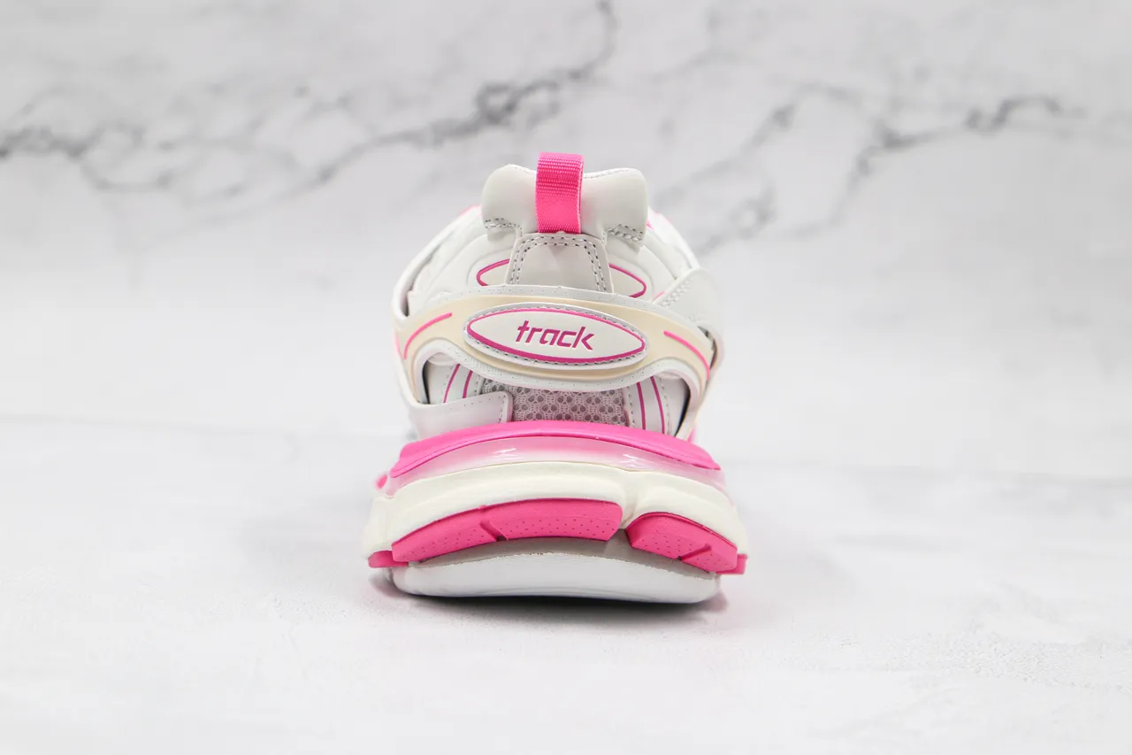 Balenciaga Track Trainer White and Pink Chunky Sneakers 2