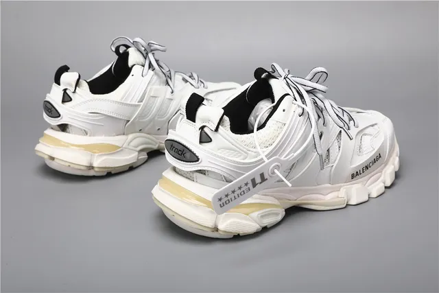 Balenciaga Track Trainer Zapatillas Chunky Blancas Negras 3