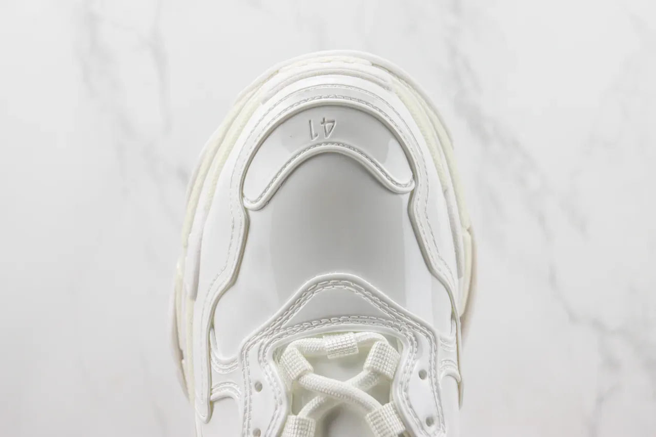 Balenciaga Triple S Sneakers Chunky Blanc et Crème 6