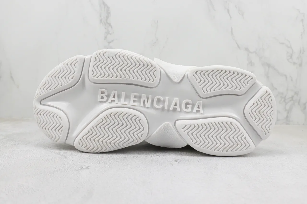 Balenciaga Triple S Sneakers Chunky Blanc et Crème 8
